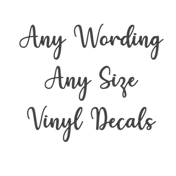Vinyl Sticker Decal any wording | Personalised | Any size label | Home font | Organisation | School | Kids | Children |Label | Kitchen | Box
