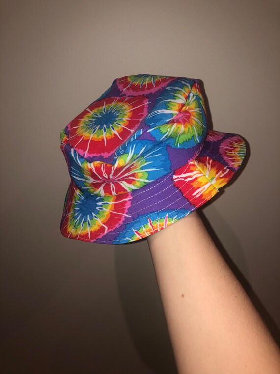 Purple Tie Dye Bucket Hat | Etsy