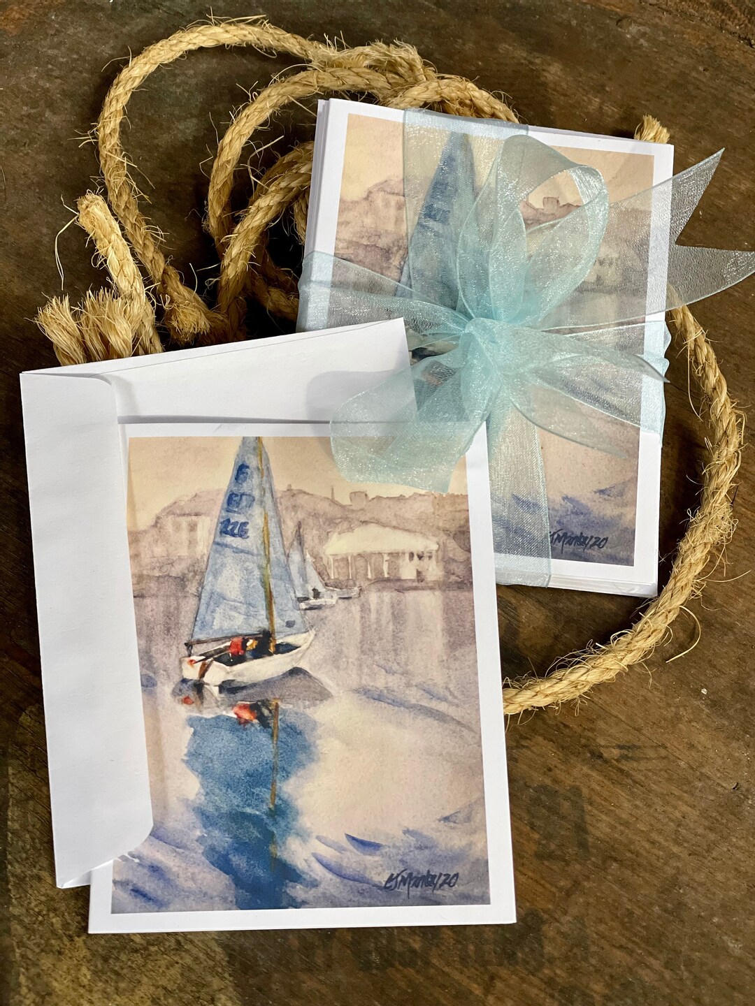 6 PK Sailboat Notecards - Etsy