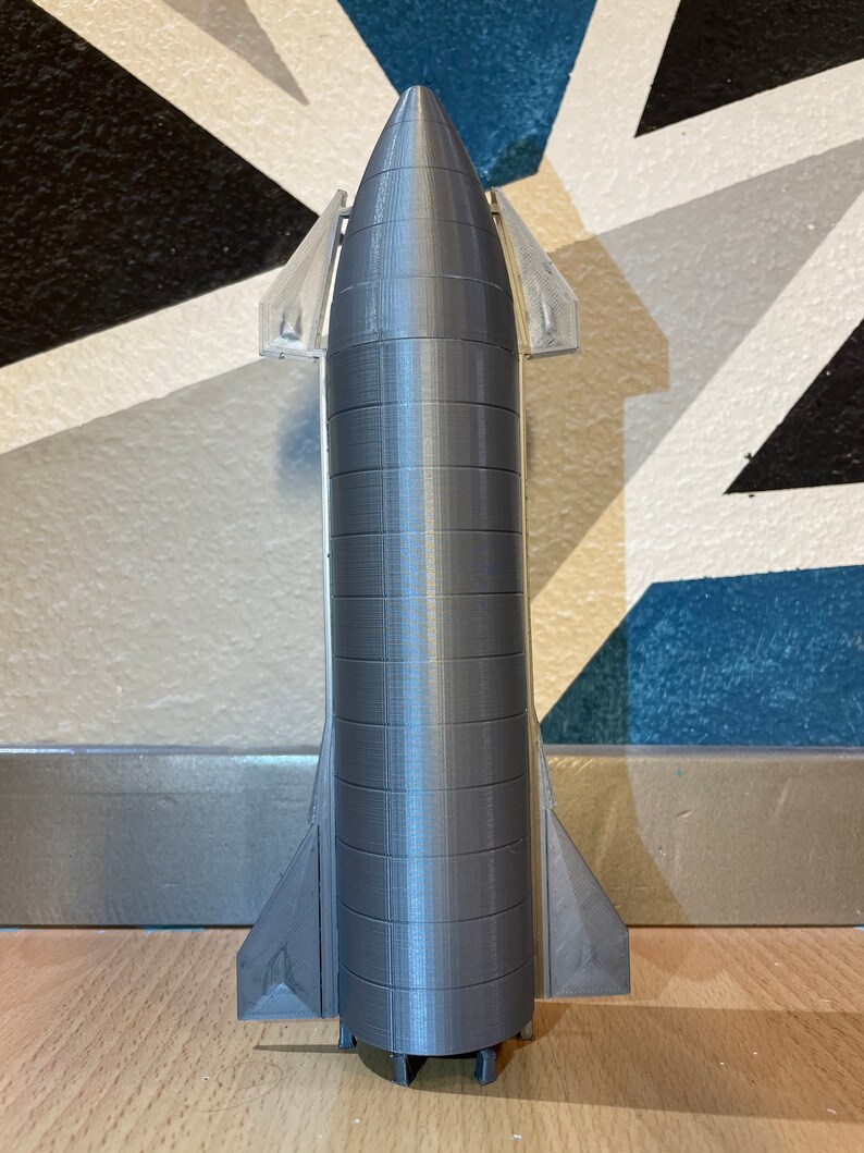 SpaceX Starship 23Zoll high Plastic model Test vehicle Etsy