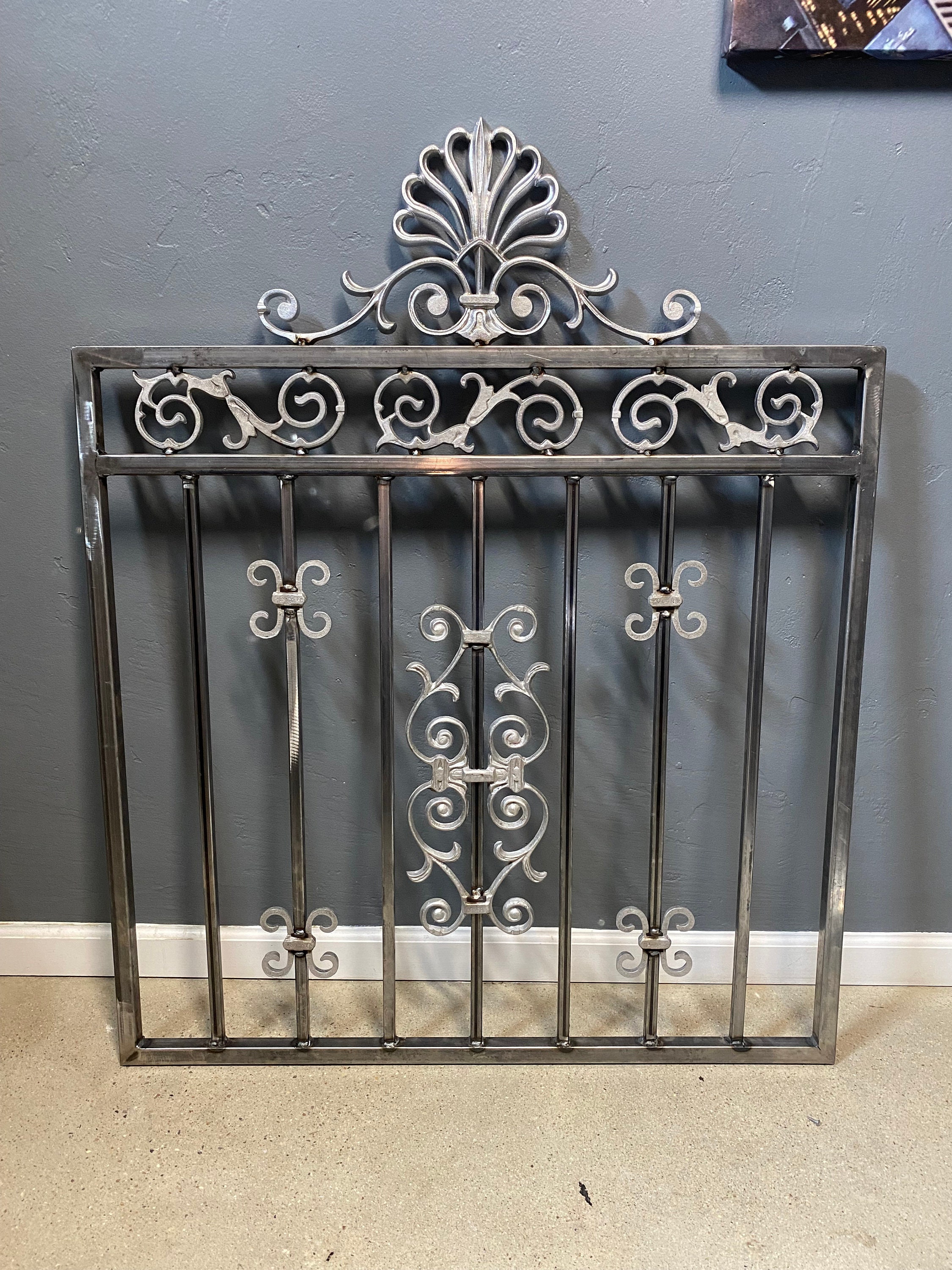Decorative Wrought Iron Gate Custom Sizing and Post Also Available If