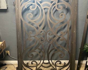 Metal Garden Gate | Laser Cut Patterns With posts and latch! Size 40" x 60" opening!