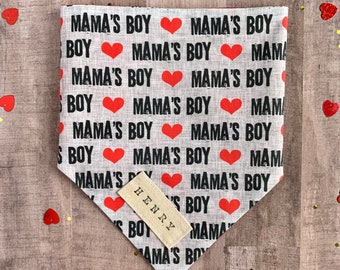 FLORAL HEARTS Puppy bandana Cute Dog Bandana red /& pink roses Valentine/'s Gift Valentine/'s Day personalized First Valentine/'s Day