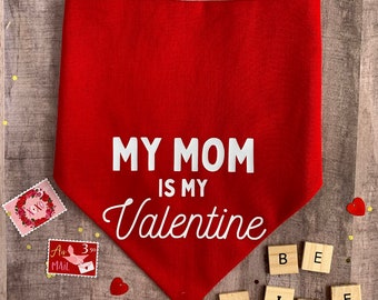 FLORAL HEARTS Puppy bandana Cute Dog Bandana red /& pink roses Valentine/'s Gift Valentine/'s Day personalized First Valentine/'s Day