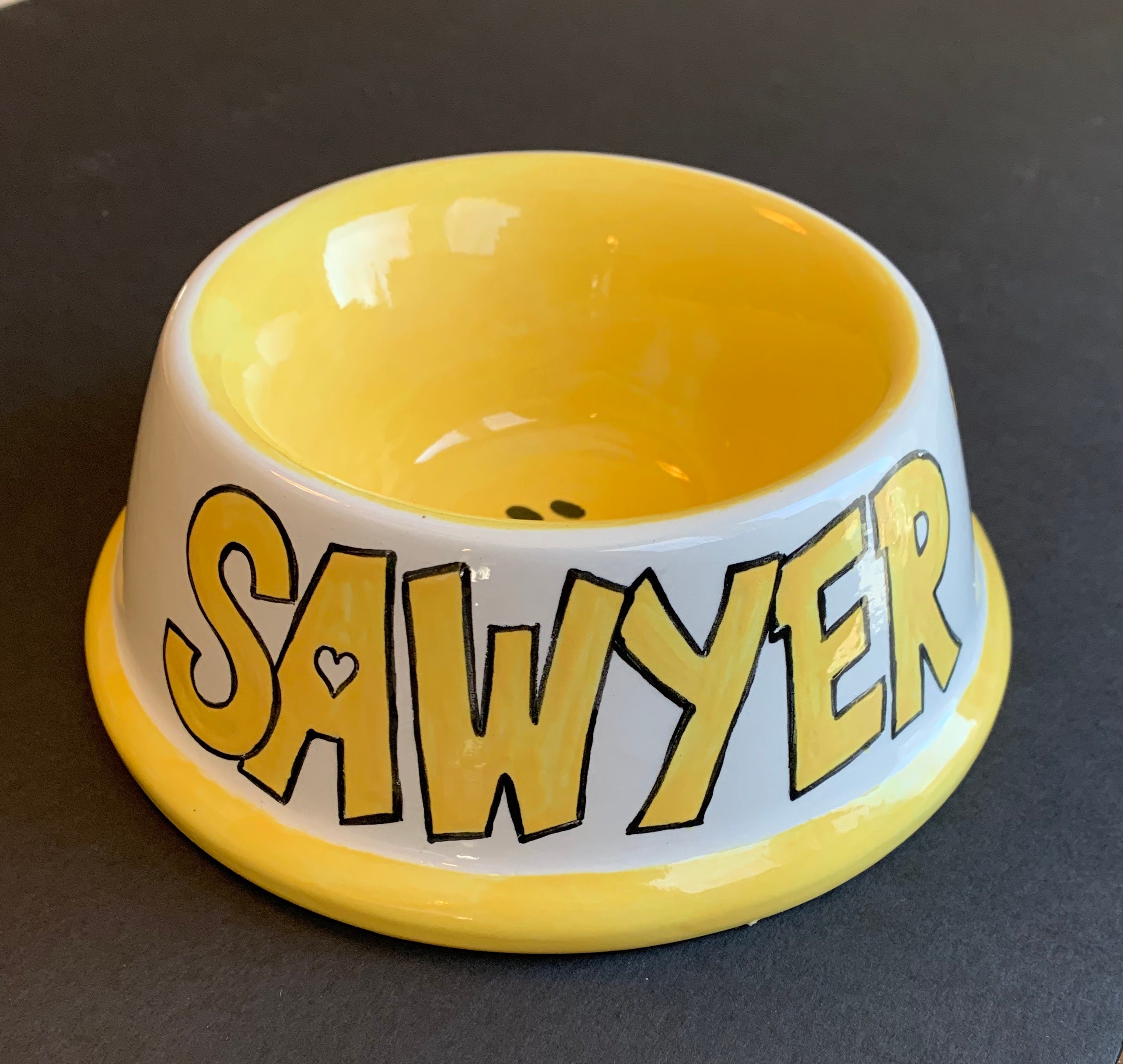 Ceramic Dog Bowl with Name Personalized Dog Food Bowl Hand Etsy