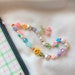 Fruity Tooty Phone Charm, Phone Lanyard, Phone Strap, y2k phone strap, Rainbow Phone Charm, Happy Face Phone Strap, colorful Beaded, cherry