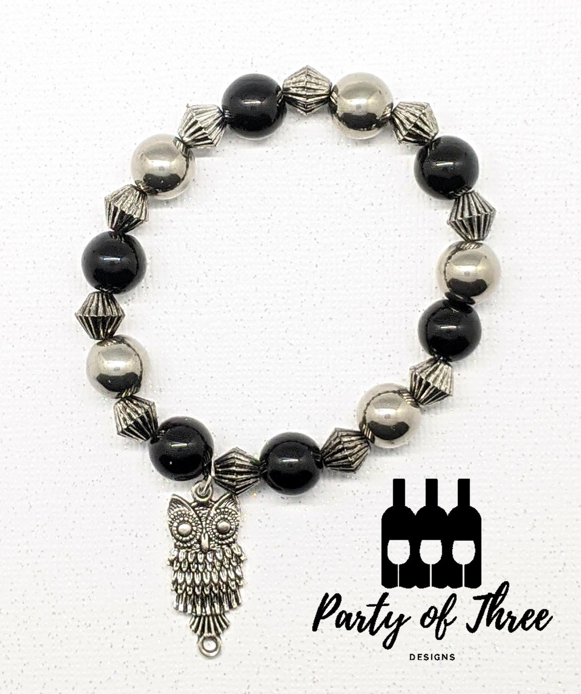 Beaded Bracelet With Charm Etsy