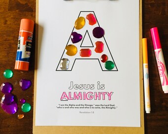 Jesus ABC Bible Activity Bundle (Printable Digital Download)