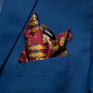 Mens Gifts Silk Pocket Square, 100% Silk handkerchief, gift for man, &quot;Soldiers&quot;