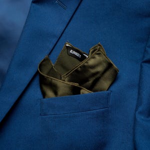 Mens Gifts Silk Pocket Square, 100% Silk handkerchief, gift for man, &quot;Green&quot;