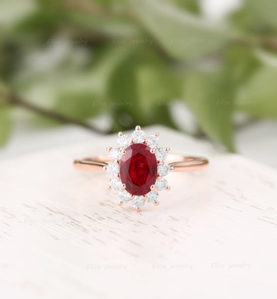 Vintage ruby rings sale etsy