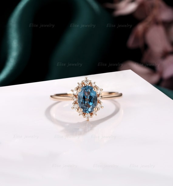 Vintage london online blue topaz ring
