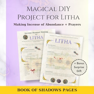 Incenso e preghiere Litha stampabili: progetto fai da te per il Sabbat (download digitale)