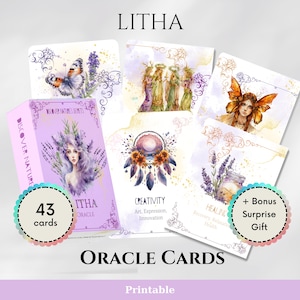 Carte dell'Oracolo Litha - Note del Sabbat stampabili - Meditazione del Solstizio d'Estate - Stagioni della Strega - Celebrazioni di Mezza Estate - Libro delle Ombre