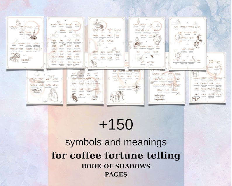 Turkish Coffee Fortune Telling Symbols Book Of Shadows Printable turkish-coffee-fortune-telling-symbols-book-of-shadows-printable