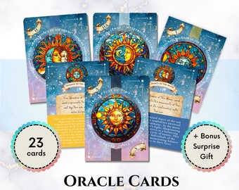 Solar Eclipse Oracle Cards - Printable Total Eclipse 2024 Notes - Eclipse April 8 - Annular Eclipse Wicca Book of Shadows- Spring Meditation