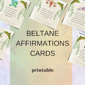 Beltane Affirmation Cards: Wiccan Ritual Printable (Digital Download)