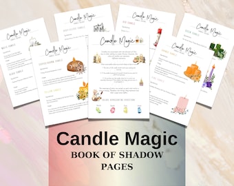 Candle Magic Printable Pages: Wiccan Book of Shadows (Digital File)
