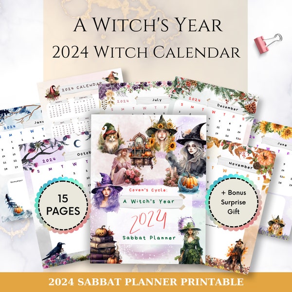 2024 Sabbat Calendar Etsy