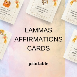 Affirmatiekaarten Lammas: printables Wicca Rituals (digitale download)