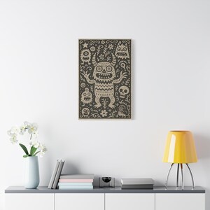 Impresión artística en lienzo con un monstruo encantador, decoración de pared divertida, decoración para habitación infantil, regalo único, arte de dibujos animados