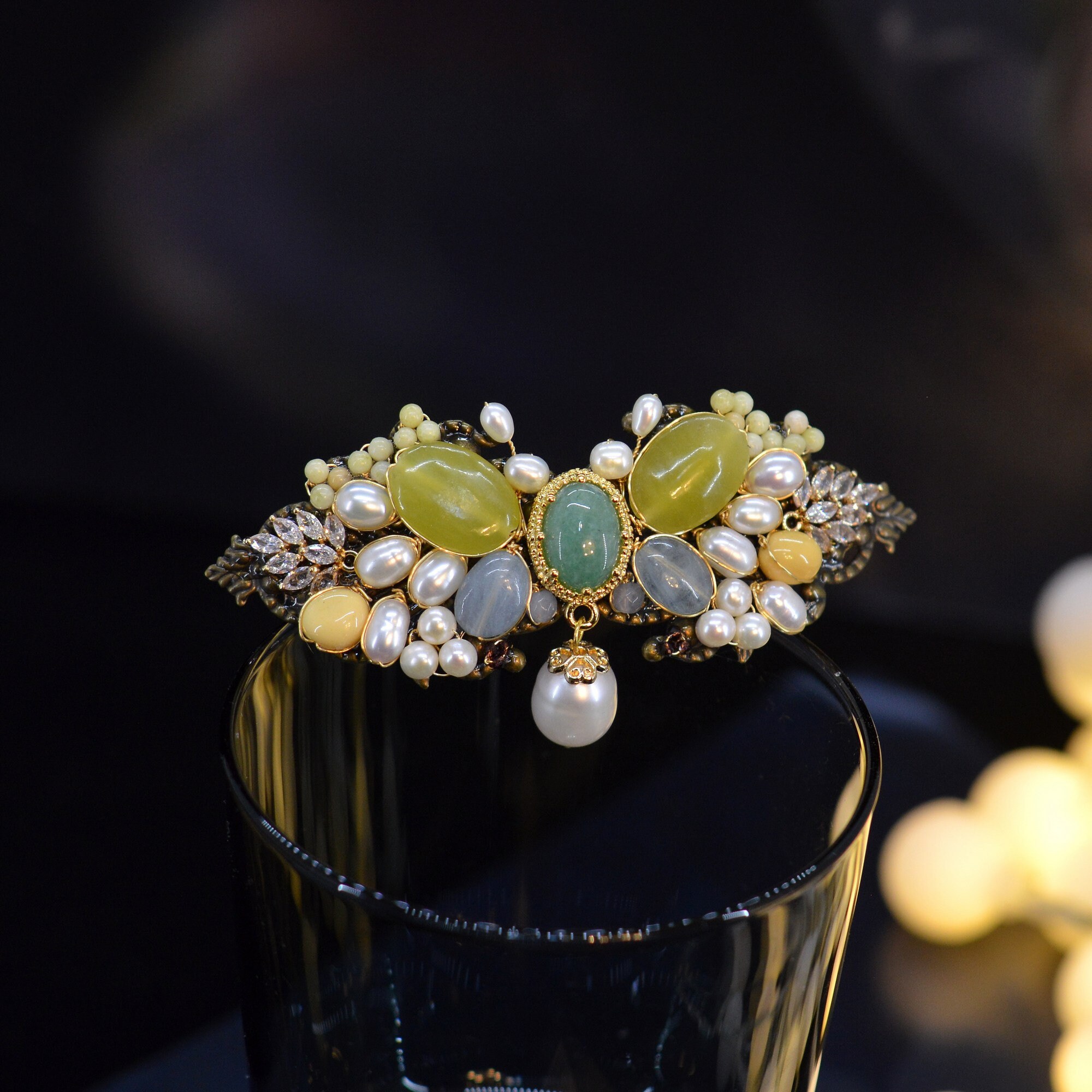 Lemon Hair Clip Beaded Etsy