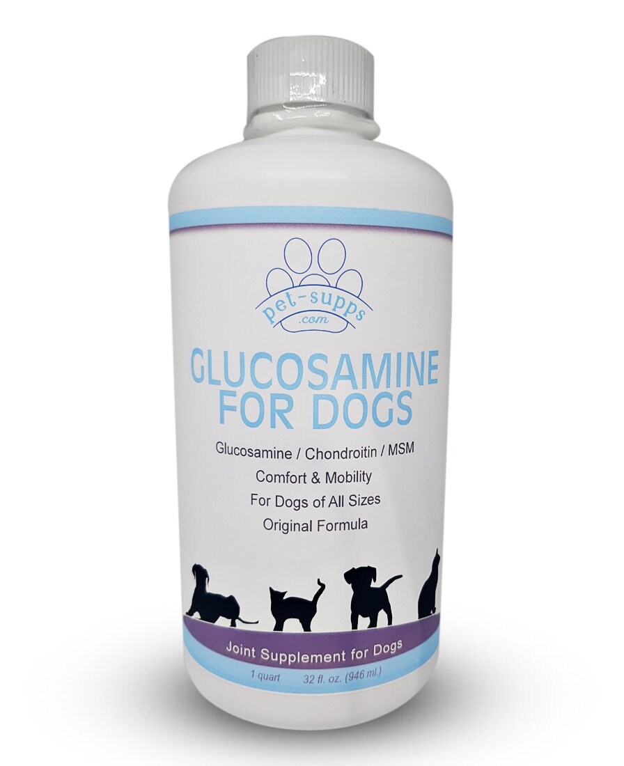 Extra Strength Liquid Glucosamine Chondroitin for Dogs, MSM Hip & Joint