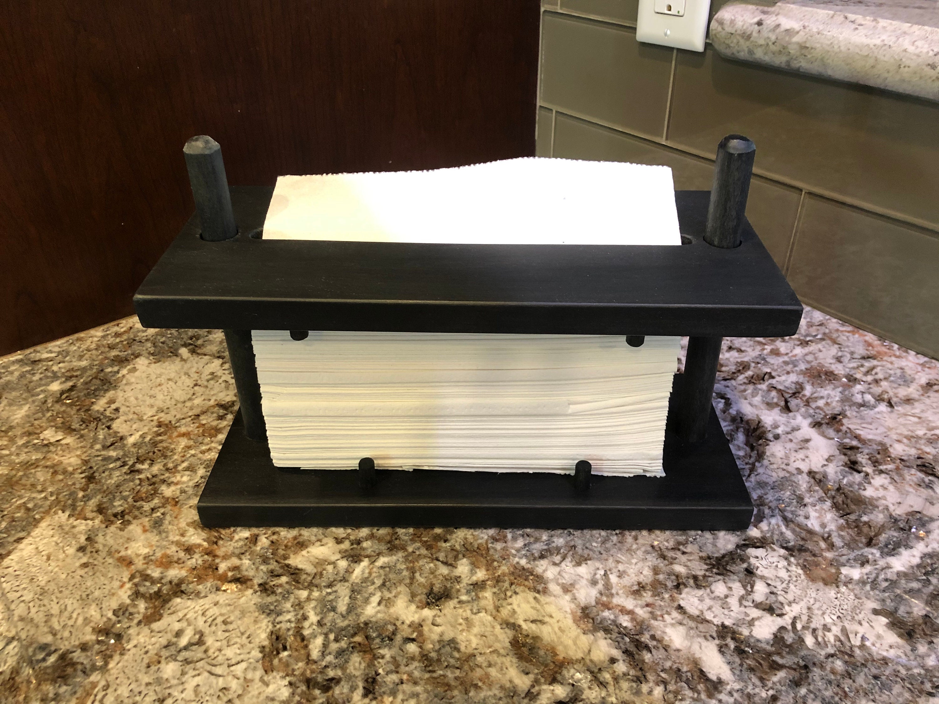 Rustic Paper Towel Dispenser Farmhouse Paper Towel Holder / Etsy