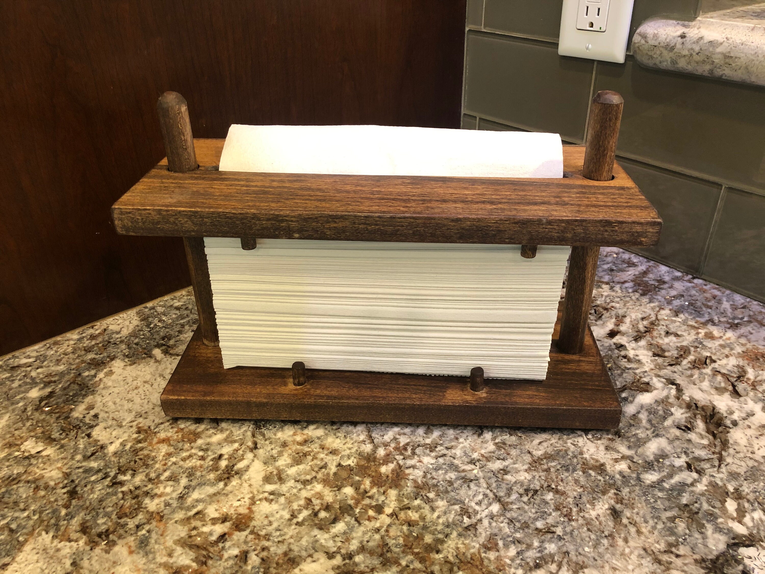 Rustic Paper Towel Dispenser Farmhouse Paper Towel Holder Etsy