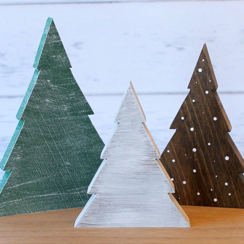 Christmas Decor White or Green Christmas Tree Tiered Tray - Etsy