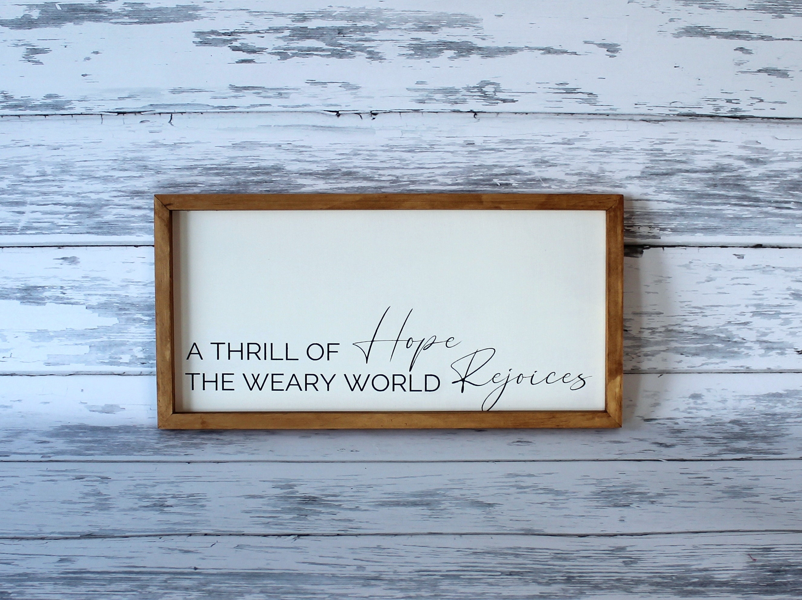 Christmas A Thrill of Hope Framed Signs Nativity Backdrop Star - Etsy