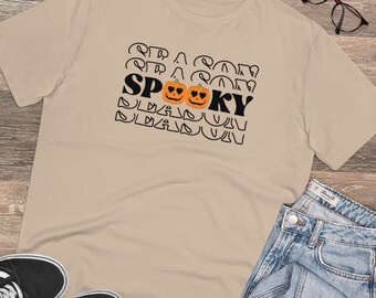 Spooky Season Halloween Jack-o-Lantern Pumpkin Organic Unisex Creator T-shirt
