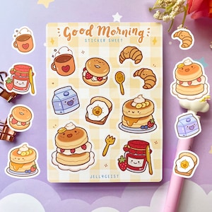 Good Morning Sticker Sheet | Cute for Planners Bullet Journal Notebook or Scrapbook