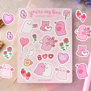 You're My Boo Sticker Sheet | Valentine's | Cute for Planners Bullet Journal Notebook or Scrapbook