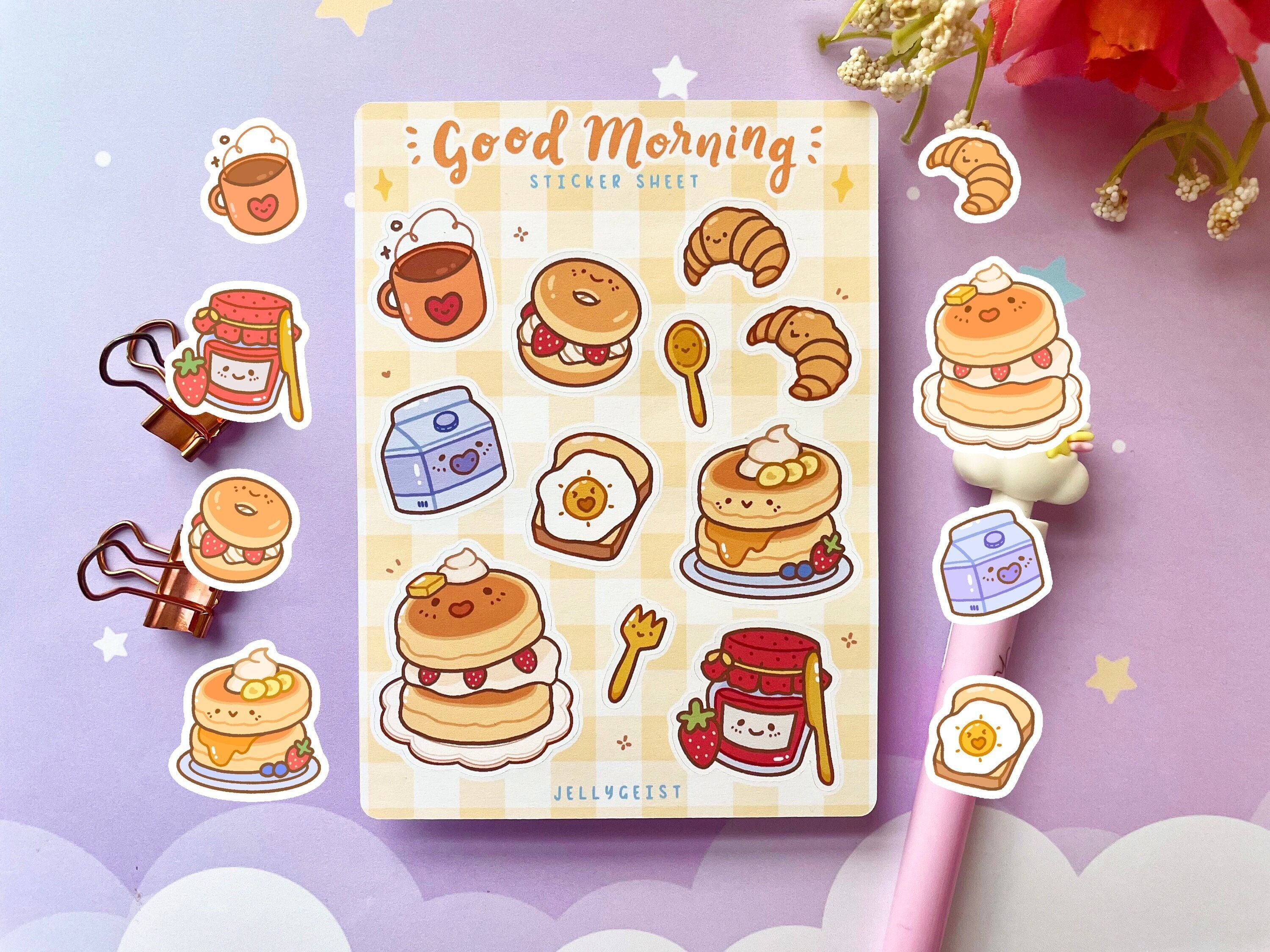Good Morning Sticker Sheet | Cute for Planners Bullet Journal Noteboo…