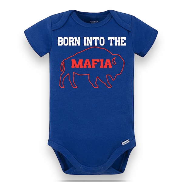 Mafia Bodysuit | Buffalo bills bodysuit | baby bodysuit | Buffalo gifts | baby gifts | baby Buffalo | Bills | Bills baby |