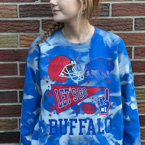 Buffalo adult Football T-shirt or Crewneck | Buffalo Tie Dye Crewneck | Buffalo Sweatshirt | Buffalo Unisex Sweatshirt | Buffalo Fan Gift |