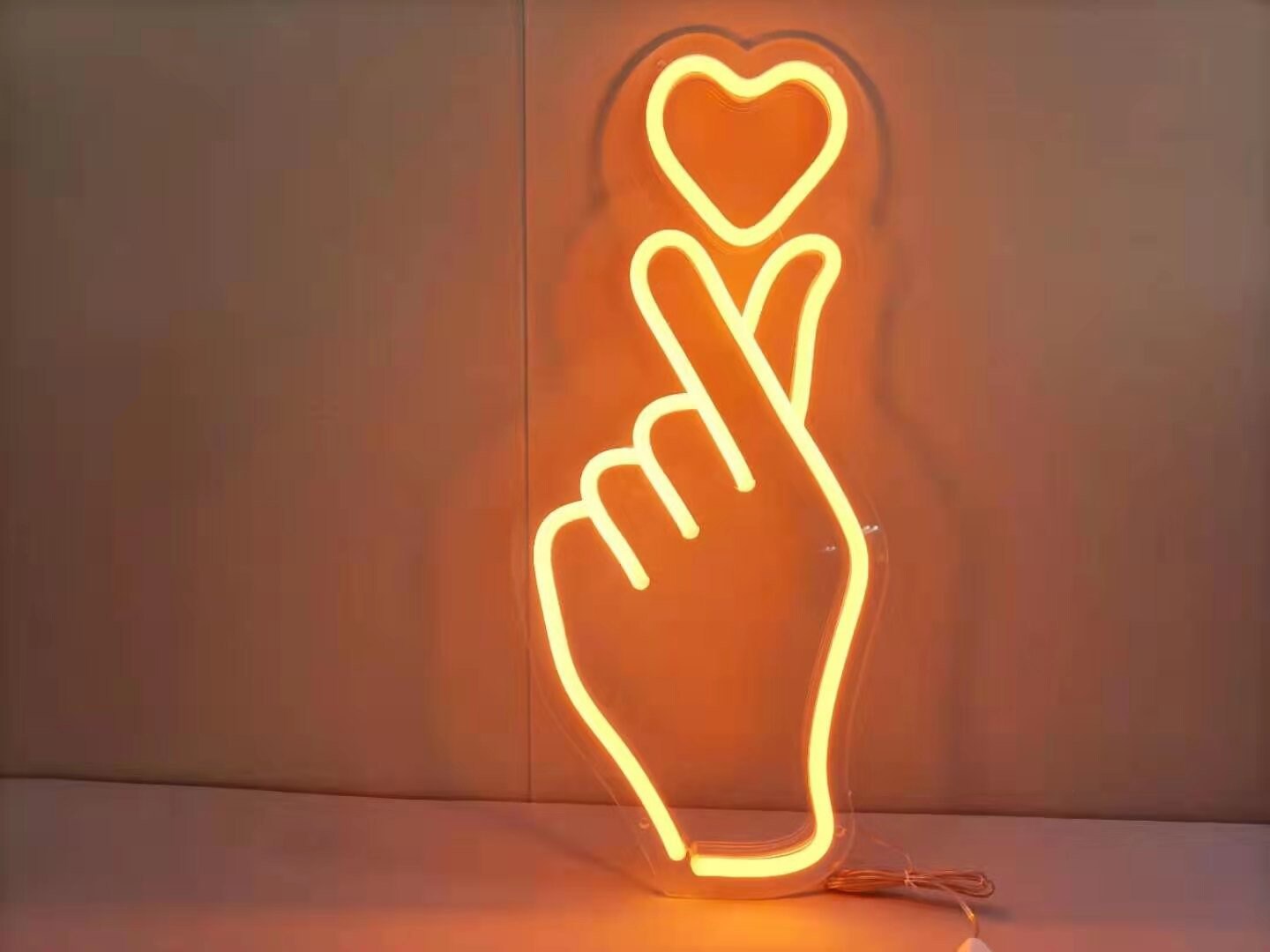 Neon Sign Hand HeartNeon Sign BedroomNeon LightNeon Etsy