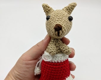 Kangaroo Christmas Ornament Amigurumi Pattern
