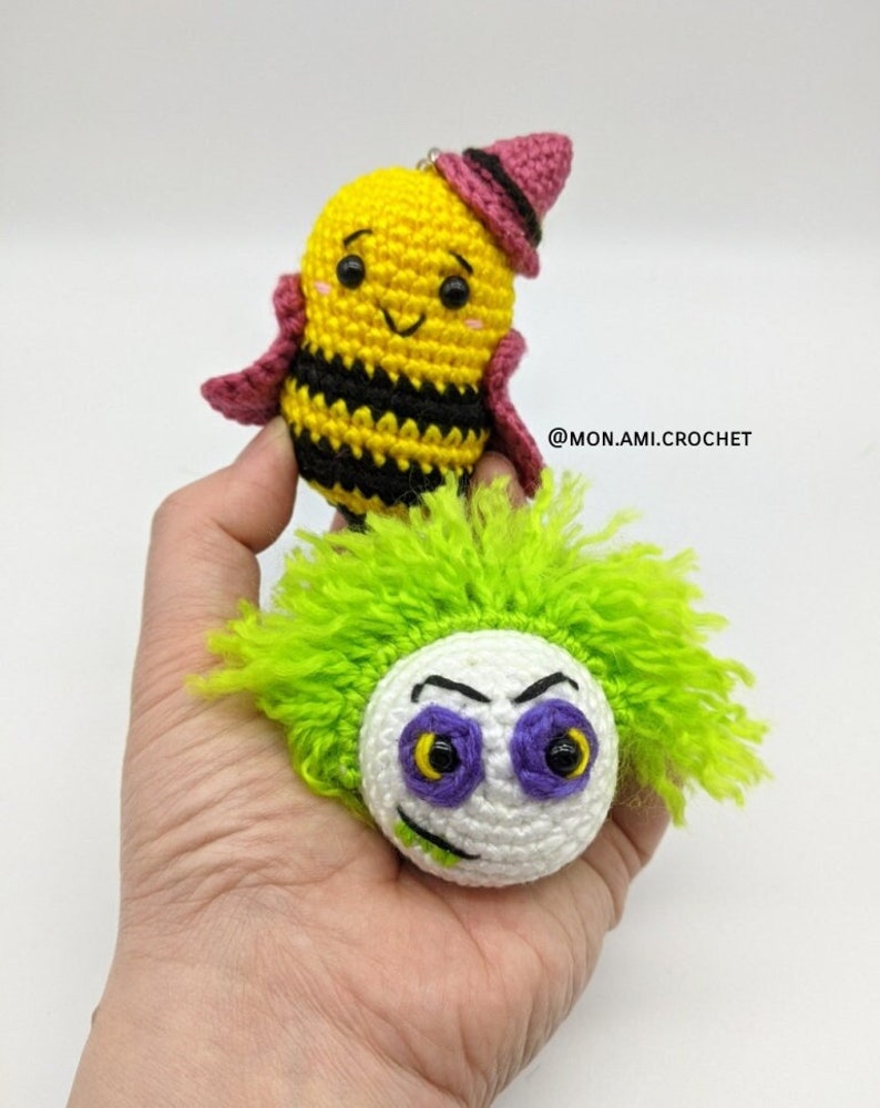 Bee-Witch & Bee-tleJuice Amigurumi-mönster bild 1