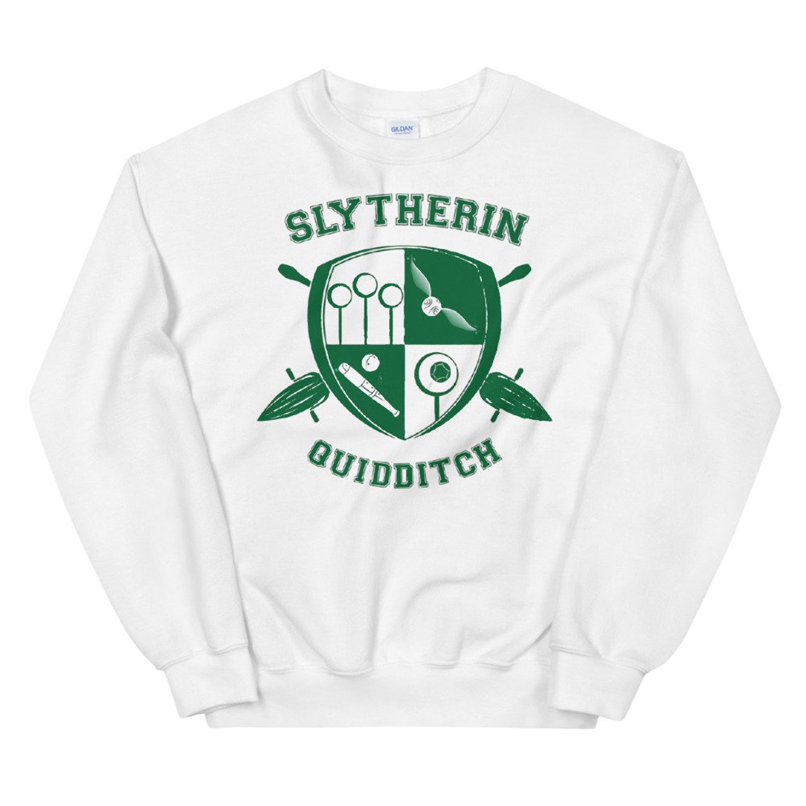 Slytherin Sweatshirt Crewneck Draco Malfoy sweater Quidditch Etsy