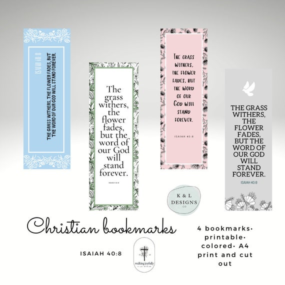 Printable Christian Bookmarks | Etsy