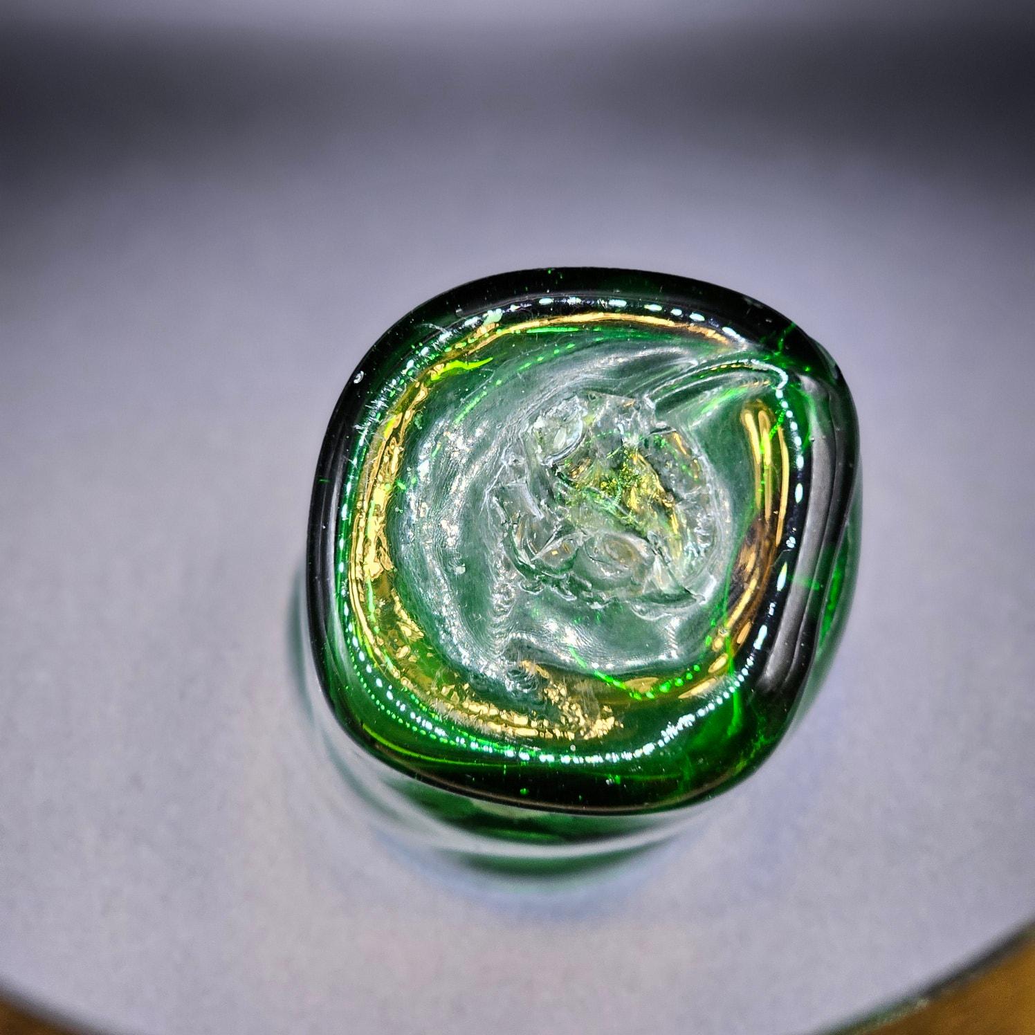 Blenko Type Dimple Glass Tumbler Vase or Drinking Glass - Green - Etsy