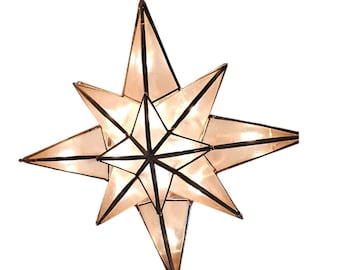 Décoration pour arbre étoile transparente Capiz Bethlehem