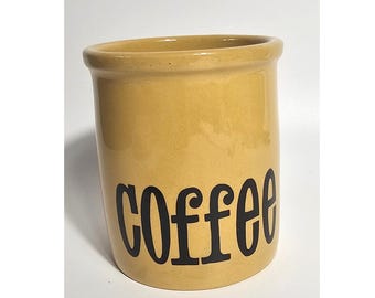 Barattolo in gres vintage "Coffee" di T.G. Green England, anni '70, stile Mid-Century Modern.