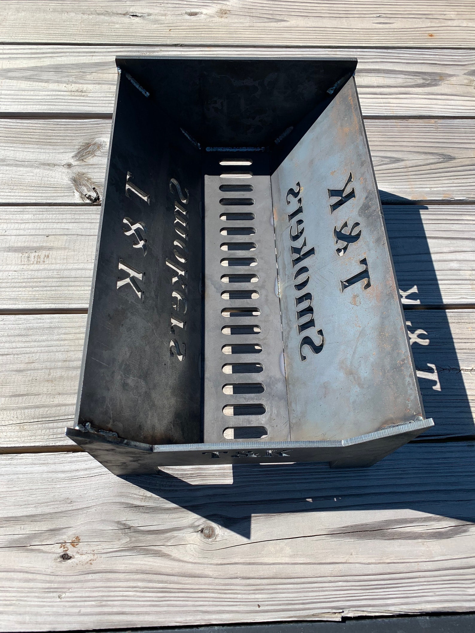 T&K Smokers Fire basket designed for offset smokers Etsy