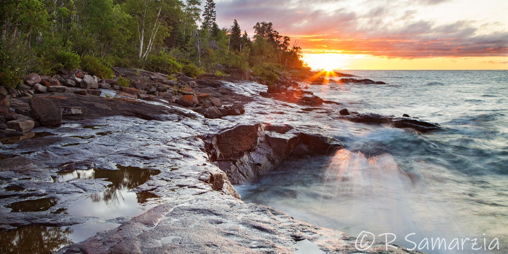 Image 1912 Lake Superior Sunrise Northern MN Photography Etsy.de