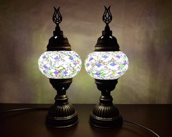 Pink Mosaic Lamp, Turkish Lantern, Purple Table Lamp, Mosaic Desk Lamps, Bedside Lamps, Decor Lamps, Night Lights, Mosaic Lamps, Home Decors
