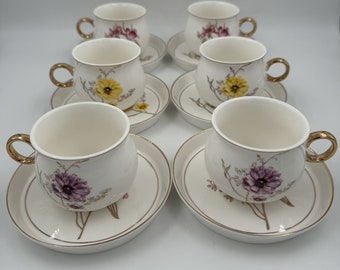 磁器コーヒーセット、ひまわりコーヒーマグ、トルココーヒーセット、花柄ネスカフェマグ、大型コーヒーマグ、ソーサー付きハンドメイドコーヒーカップセット