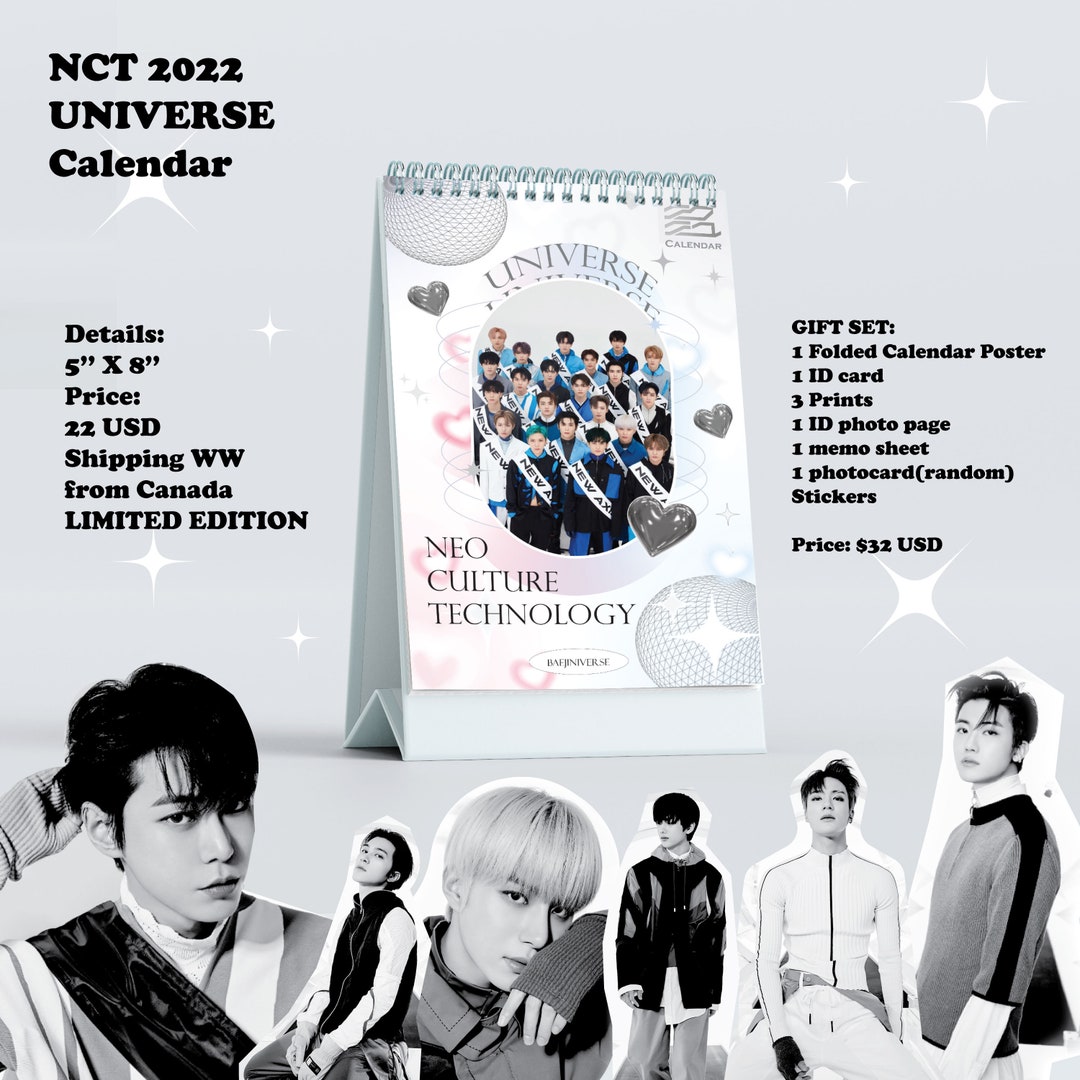 Kpop Nct Calendar Printable Nct Customizable Calendar Kpop Etsy